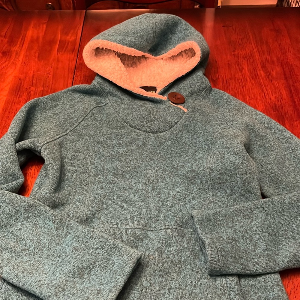 Köppen Blue Hooded Sweater Hoodie fleece lined size - Picture 1 of 8